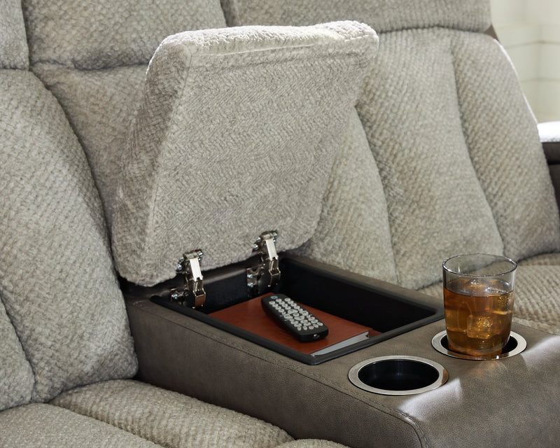 WhipLash Power Reclining Loveseat with Console