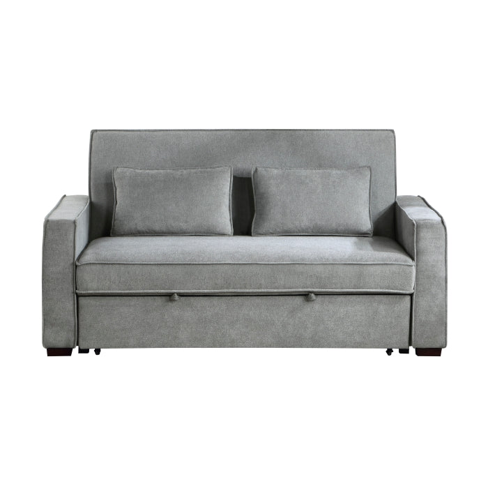 9238GY-3CL - Convertible Studio Sofa with Pull-out Bed