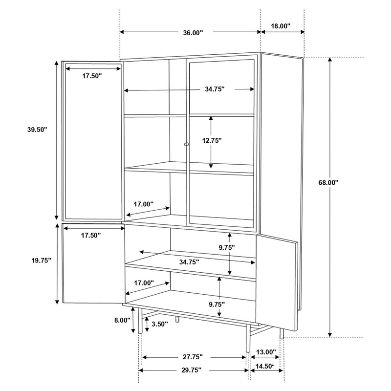 Santiago Tall Display Cabinet