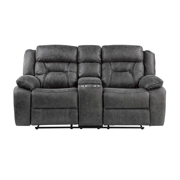 Madrona Hill Double Reclining Loveseat in Gray 9989GY-2