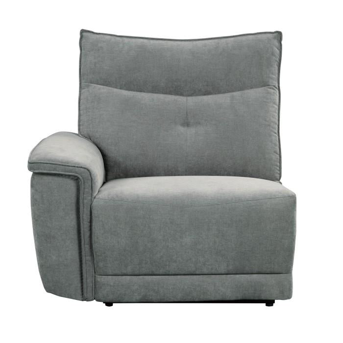 Tesoro Left Side Reclining Chair in Dark Gray 9509DG-LR